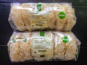 New medium style rice noodles, also from #Woolworth, labelled #vegan. We taste tested these with Sweet sesame Asian stir fry yesterday, perfect they are, a defiant YES for the shopping basket ! at Woolworths - Douglasdale in Johannesburg