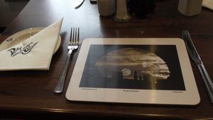 Placemat at The Magpie Café, Whitby. at Magpie Cafe in Whitby