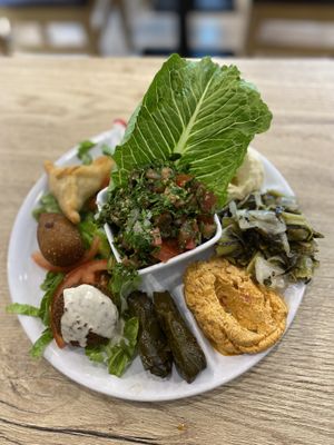 Vegan platter  at Tabouleh in Dusseldorf
