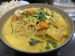 Curry noodles  at Simple Asian Vegetarian Cuisine in Canley Heights
