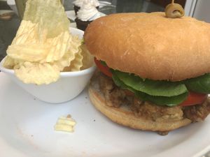 Hamburger  at Rincon Flamenco Cafe in La Serena
