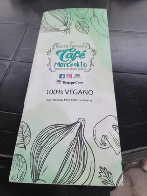 Cover of the menu at Rincon Flamenco Cafe in La Serena