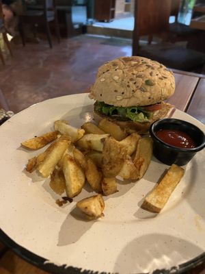 Burger  at Bio & Natural - Quinta Avenida in Playa Del Carmen