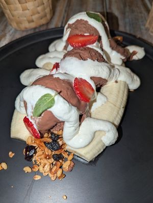 Vegan Banana split at Bio & Natural - Quinta Avenida in Playa Del Carmen