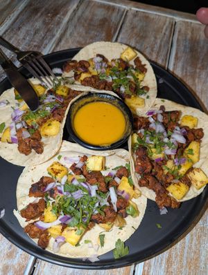 Vegan Al pastor at Bio & Natural - Quinta Avenida in Playa Del Carmen