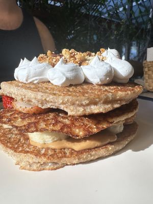 Vegan sensation pancakes  at Bio & Natural - Quinta Avenida in Playa Del Carmen