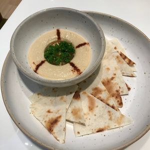 Hummus with tortilla at Dressed in Bangkok