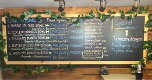 wall menu at MAKAI - Asoke in Bangkok