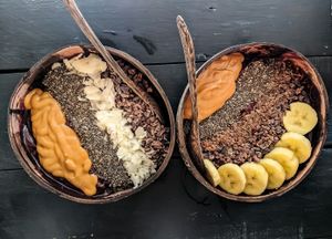 Double bowls Coco-nut butter at MAKAI - Asoke in Bangkok