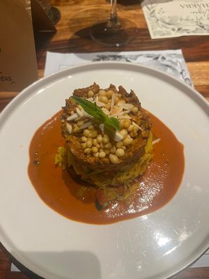 Spring Transcendence Course Menu 2025 Course 4 Main Meal - Smoked Butter Tofu Empiler at Chakra Restaurant in Perth