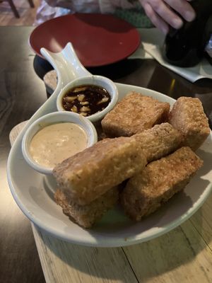 Delicious fried tofu at Cascadia Grill in Olympia