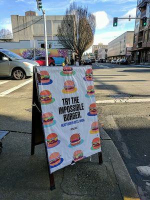 impossible burger! at Cascadia Grill in Olympia