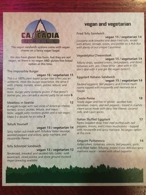 Description at Cascadia Grill in Olympia