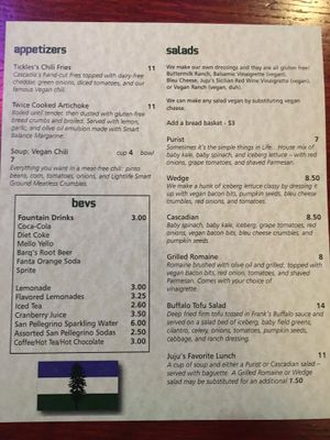 Description at Cascadia Grill in Olympia