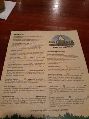 Current menu at Cascadia Grill in Olympia