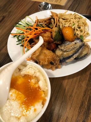 Tofu fa, stuffed three treasures, bean curd at Simple me 素來素往 in Kowloon