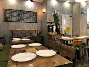 Inside the restaurant at Simple me 素來素往 in Kowloon