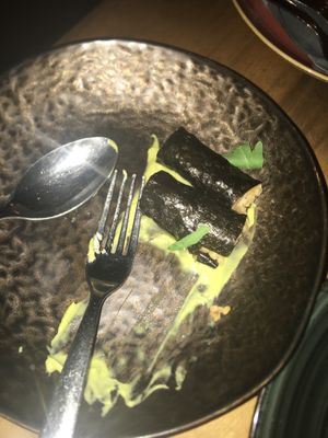 The vegan dolmades. I didn’t manage to take a photo of the full order, as I was super excited to eat them :) at Dionysus Mansion in Limassol