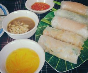 vegan springroll at Huong Vy in Ho Chi Minh City