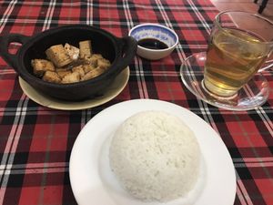 Stewed tofu  at Huong Vy in Ho Chi Minh City
