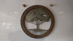 Art on the wall at Real Roots Cafe in Fort Oglethorpe