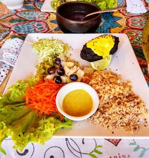 Plat of the day with Kibbeh at Do Bem in Jericoacoara