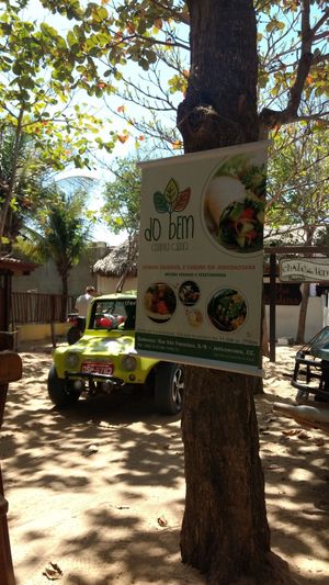 At the endereço of the street at Do Bem in Jericoacoara