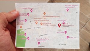 Map at Do Bem in Jericoacoara