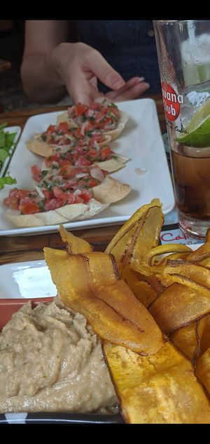 Hummus & bruschetta at California Cafe  in Havana