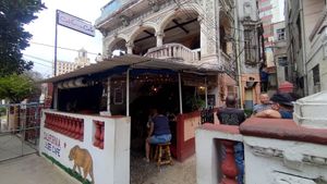 outside at California Cafe  in Havana