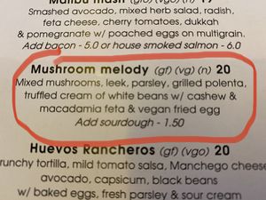 Outstanding dish at Sycamore Meadows in Reservoir