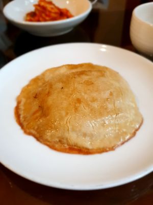 vegan fried egg at Oh Se Gae Hyang - 오세계향 in Seoul