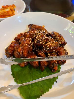 Fried mushrooms at Oh Se Gae Hyang - 오세계향 in Seoul