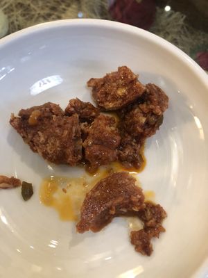 My favorite side. Looks freakishly like raw meat in person but tastes nothing like it. I’d like to know what it was because it was super yummy   at Oh Se Gae Hyang - 오세계향 in Seoul