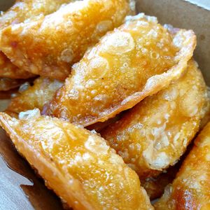 fried dumplings... oily 😒 at Oh Se Gae Hyang - 오세계향 in Seoul