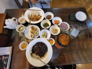 Authentic Korean food!!! First meal when I reached Korea, best and its all Plant Based. 😋 at Oh Se Gae Hyang - 오세계향 in Seoul