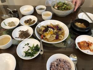 Fried mushroom with sweet sour sauce at Oh Se Gae Hyang - 오세계향 in Seoul