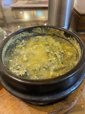 I forgot the name of this soup but I’ve had it before and it is super yum    at Oh Se Gae Hyang - 오세계향 in Seoul