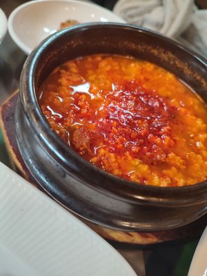 Tofu stew #Veganuary at Oh Se Gae Hyang - 오세계향 in Seoul