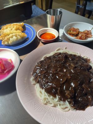 jajangmyeon with dumplings  at Oh Se Gae Hyang - 오세계향 in Seoul