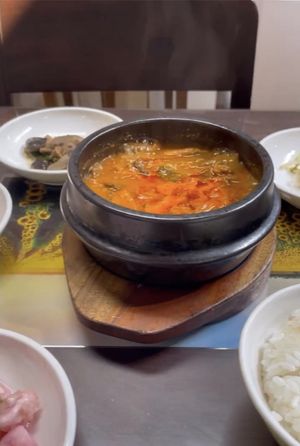 spicy stew  at Oh Se Gae Hyang - 오세계향 in Seoul