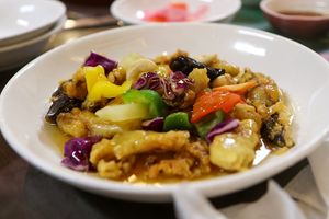 sweet & sour pork at Oh Se Gae Hyang - 오세계향 in Seoul