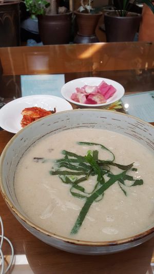 Sesame noodles. Just noodles and sauce, but tasty. at Oh Se Gae Hyang - 오세계향 in Seoul