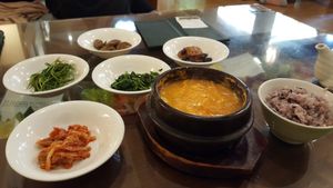 Biji stew. It was ok, and very spicy. at Oh Se Gae Hyang - 오세계향 in Seoul