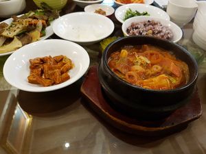 Korean stew with soy protein at Oh Se Gae Hyang - 오세계향 in Seoul