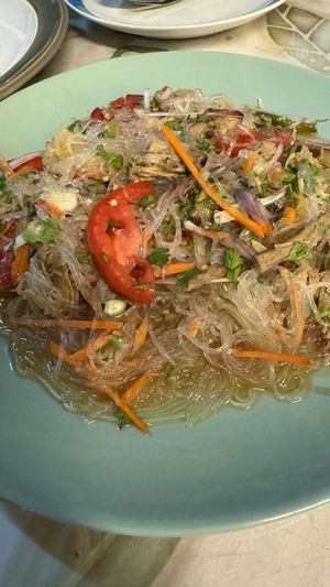Spicy glass noodles salad  at JiJi Restaurant in Mae Hong Son