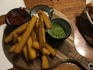 POLENTA CHIPS!!! So good I cry at Alpine Hotel in Cooma