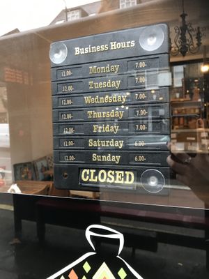 Opening times  at Engocha in North West London