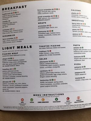 Menu at Col'Cacchio Pizzeria - Montecasino in Johannesburg
