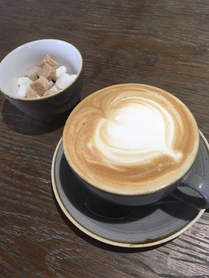 Soy latte  at Cod & Waffle in Leighton Buzzard